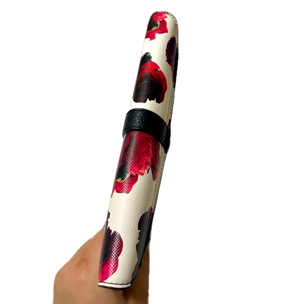 Charming Charlie Floral Rose Clutch Bag Purse Black Pink Purple Magnetic, NWOT - Picture 14 of 15